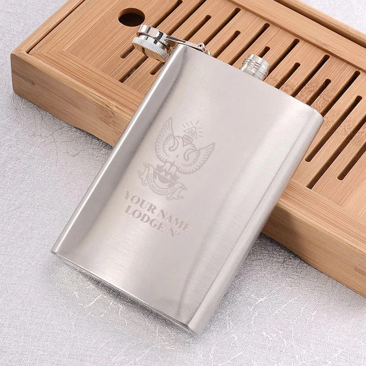 33rd Degree Scottish Rite Flask - Wings Up 1oz to 18oz - Bricks Masons