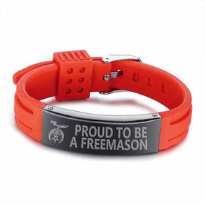 Shriners Bracelet - Silicone - Bricks Masons