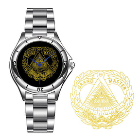 Grand Master Blue Lodge Wristwatch - Stainless Steel - Bricks Masons