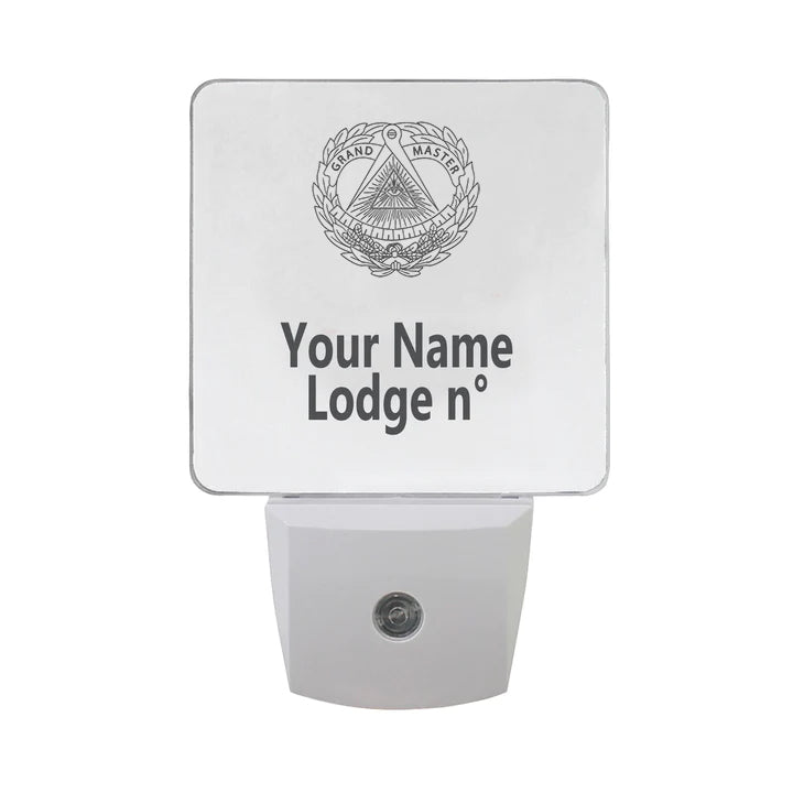 Grand Master Blue Lodge LED Sign - 2 Pieces Plug-in - Bricks Masons