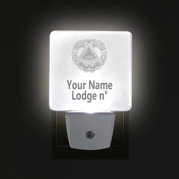 Grand Master Blue Lodge LED Sign - 2 Pieces Plug-in - Bricks Masons