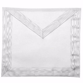 Entered Apprentice Blue Lodge Apron - All White Moire - Bricks Masons