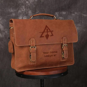 Council Briefcase - Handmade Leather - Bricks Masons