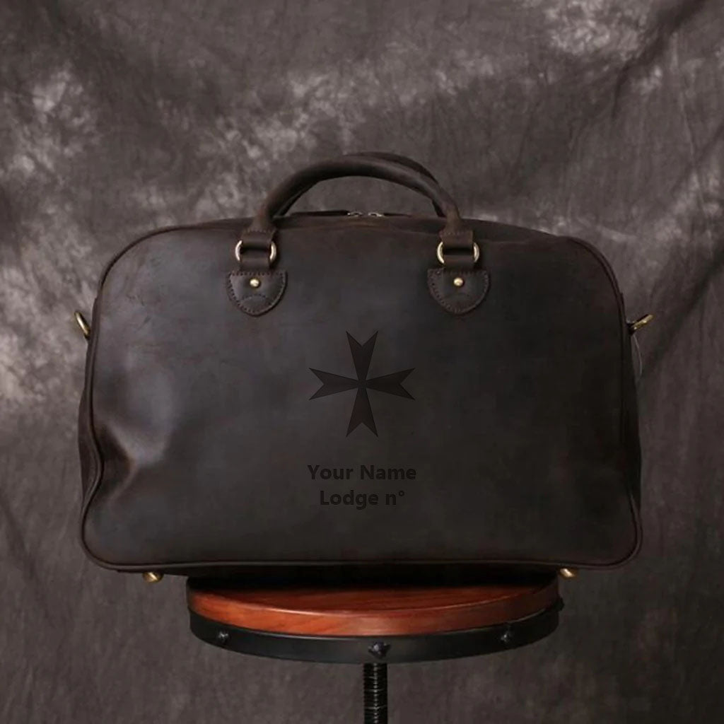 Order Of Malta Travel Bag - (Dark Brown/Camel) - Bricks Masons