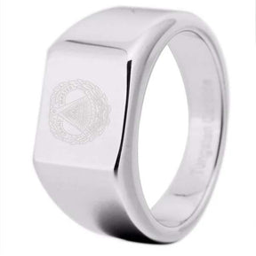 Grand Master Blue Lodge Ring - 12MM Width Silver - Bricks Masons