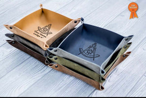 Past Master Blue Lodge California Regulation Valet Tray - Various Colors - Bricks Masons