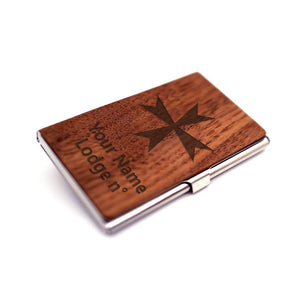 Order Of Malta Commandery Business Card Holder - (RFID Protection) - Bricks Masons