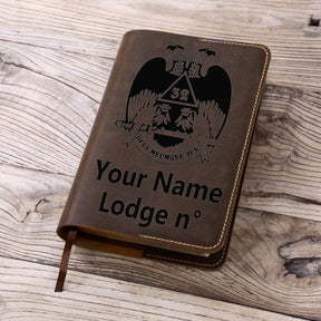 32nd Degree Scottish Rite Book Cover - Wings Down Leather - Bricks Masons