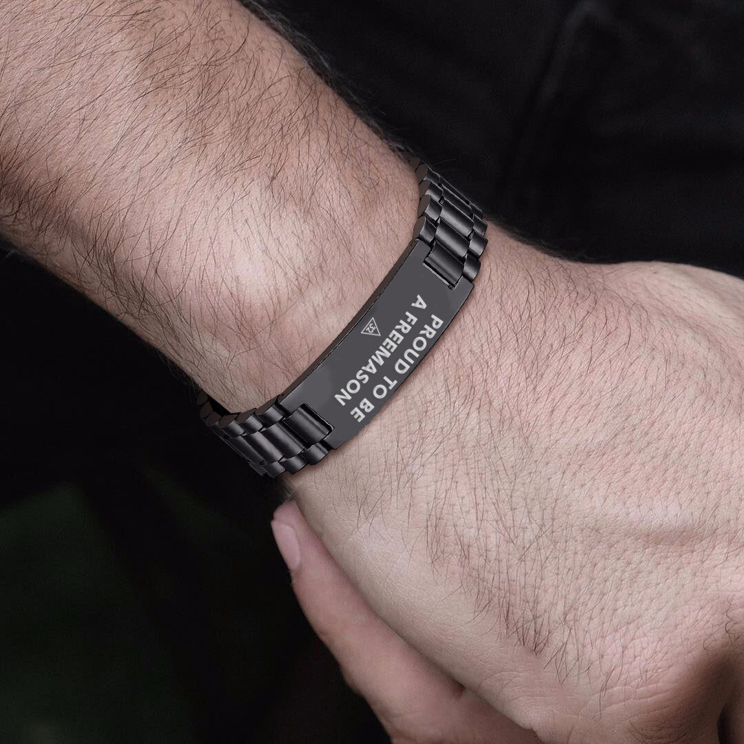 32nd Degree Scottish Rite Bracelet - Stainless Steel - Bricks Masons