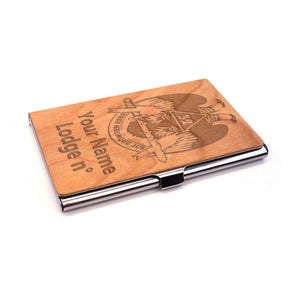 32nd Degree Scottish Rite Business Card Holder - Wings Down RFID Protection - Bricks Masons
