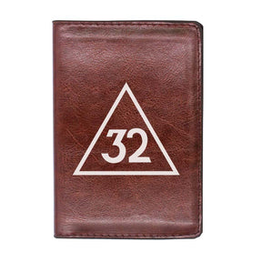 32nd Degree Scottish Rite Wallet - Black & Brown - Bricks Masons