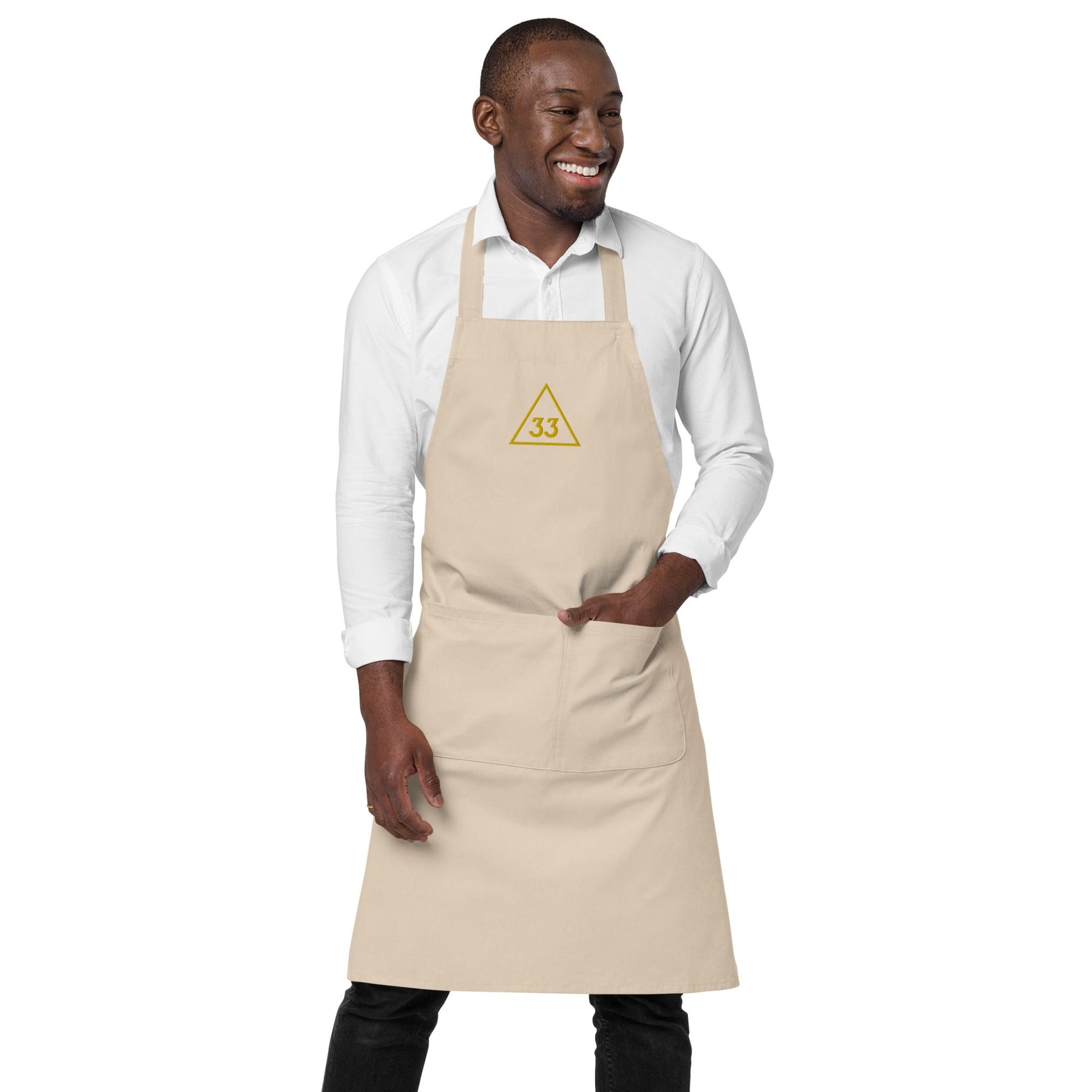 33rd Degree Scottish Rite Kitchen Apron - Various Organic Cotton Colors - Bricks Masons