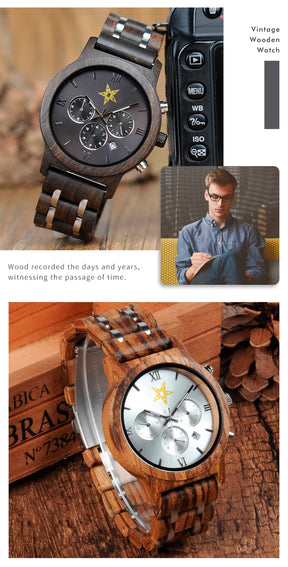 OES Wristwatch - Various Wood Colors - Bricks Masons