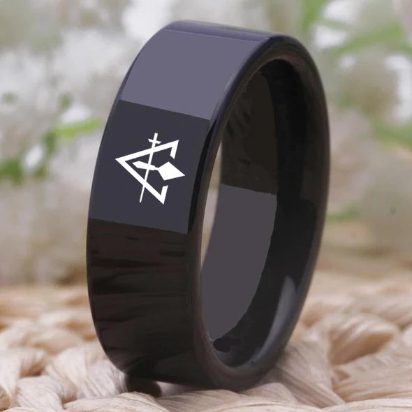 Council Ring - Black Tungsten - Bricks Masons