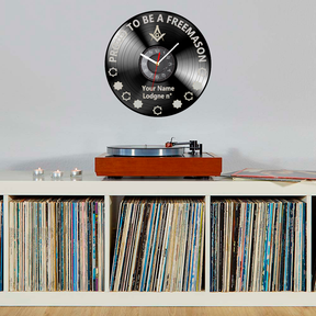 Master Mason Blue Lodge Clock - Vinyl Record - Bricks Masons