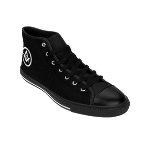 Master Mason Blue Lodge Sneaker - Square & Compass G Black High-Top - Bricks Masons