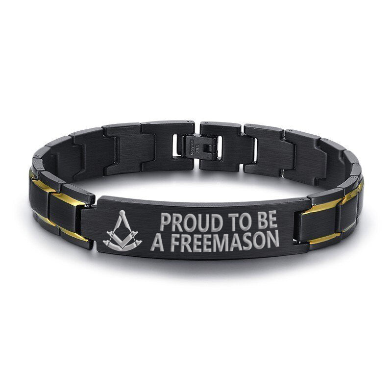 Past Master Blue Lodge Bracelet - Stainless Steel - Bricks Masons