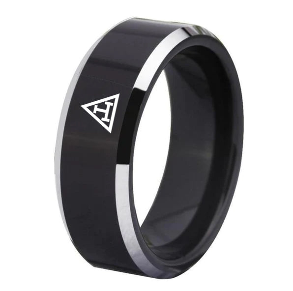 Royal Arch Chapter Ring - Black Tungsten - Bricks Masons