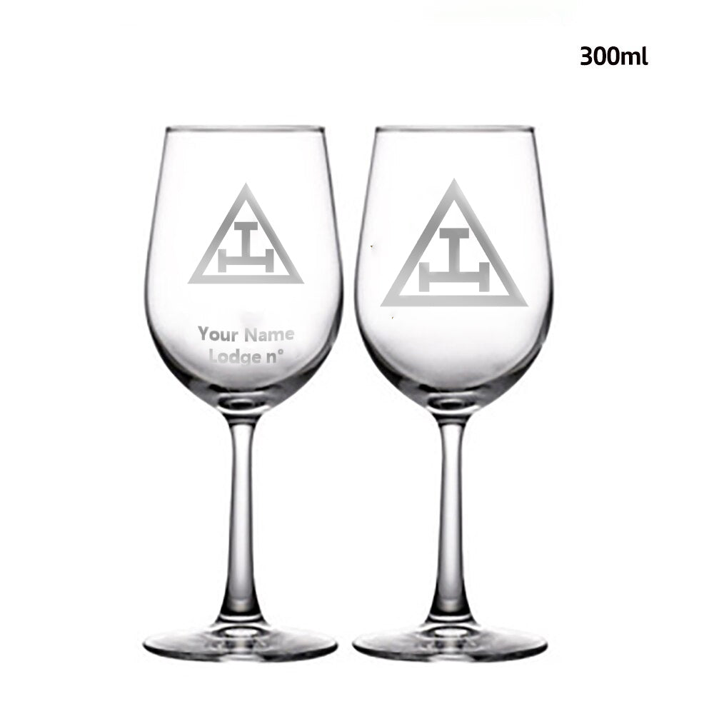 Royal Arch Chapter Champagne Flute - 2 Pieces Set - Bricks Masons