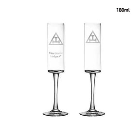 Royal Arch Chapter Champagne Flute - 2 Pieces Set - Bricks Masons