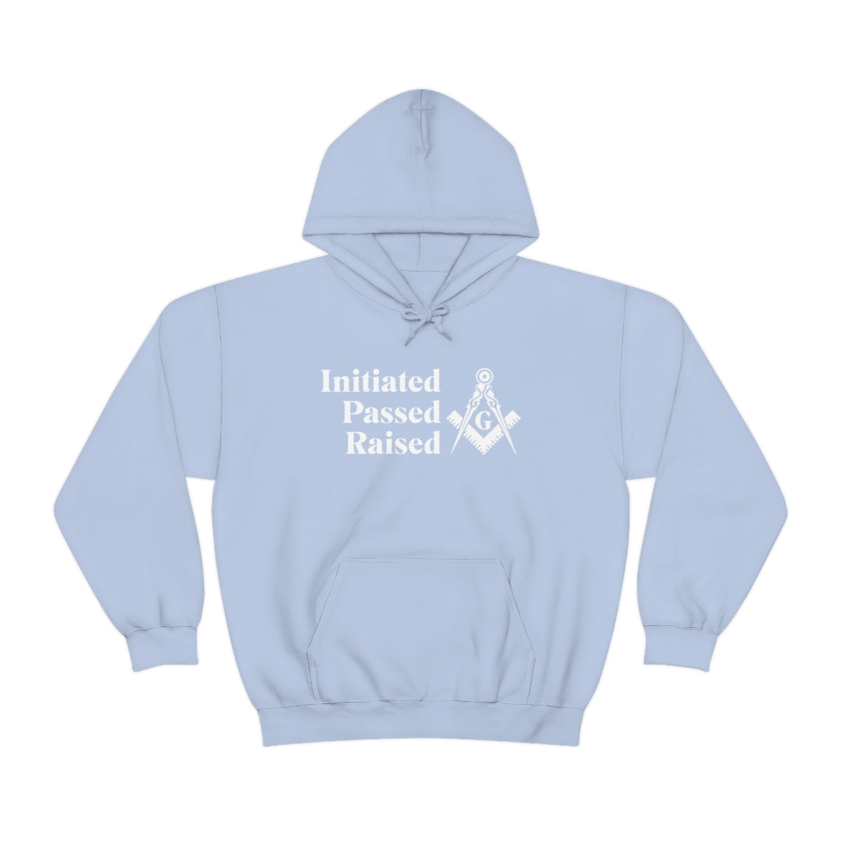 Master Mason Blue Lodge Hoodie - Initiated Passed Raised - Bricks Masons