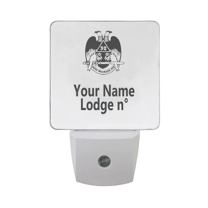 32nd Degree Scottish Rite LED Sign - Wings Down 2 Pieces Plug-in - Bricks Masons