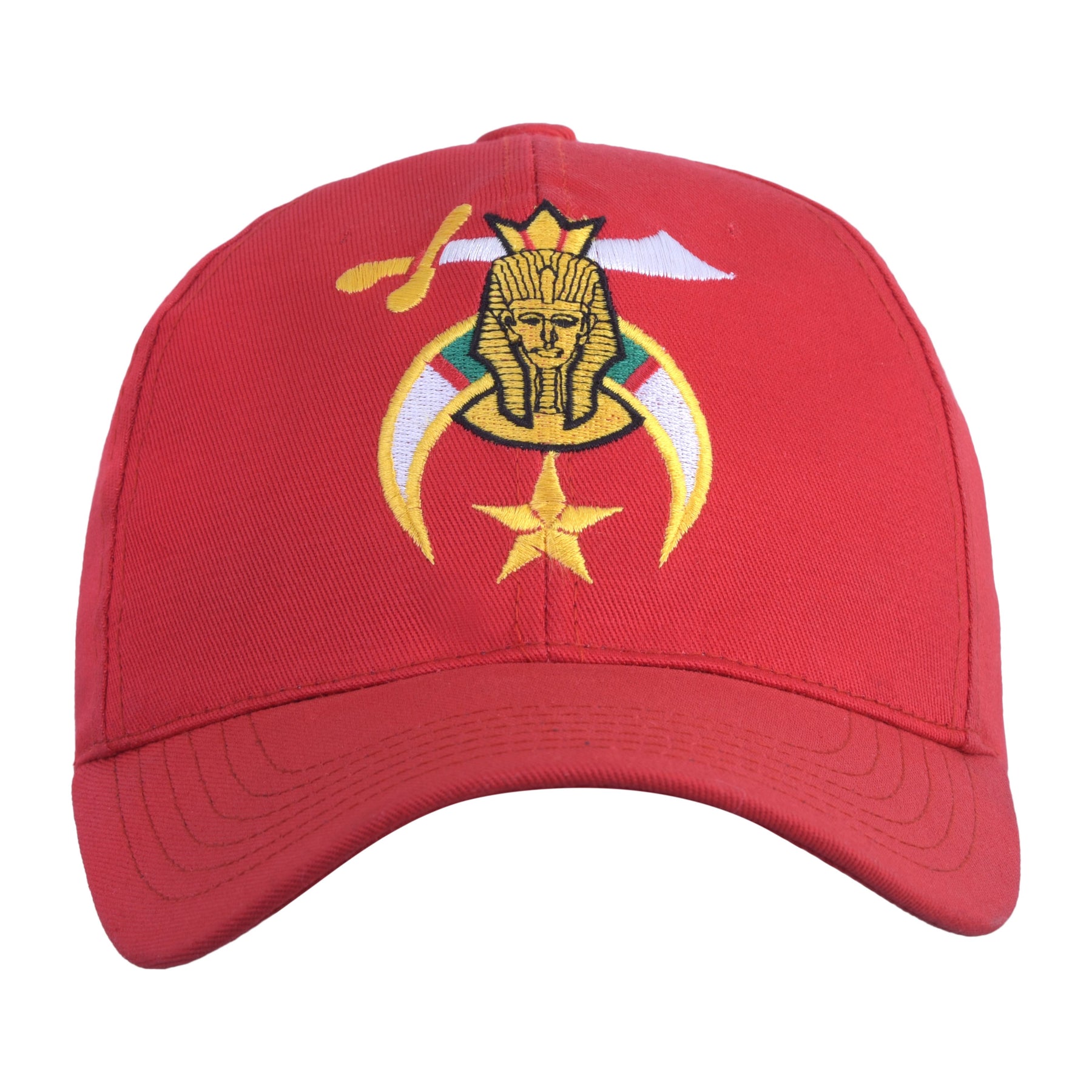 Shriners Baseball Cap - Red With Elastic Stretch Band - Bricks Masons