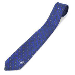 Royal Arch Chapter Necktie - Black & Blue Machine Embroidery - Bricks Masons