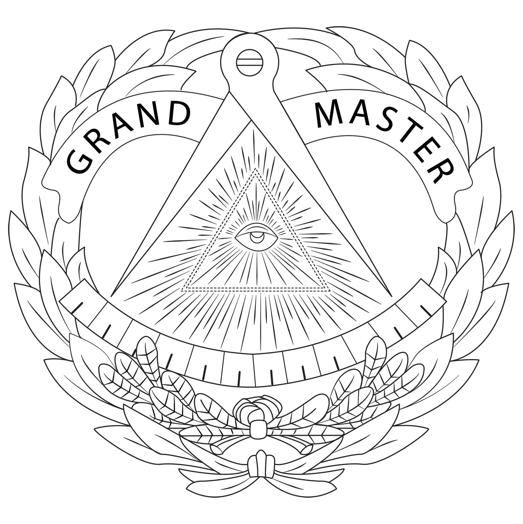 Grand Master Blue Lodge Decanter - 30 oz. - Bricks Masons