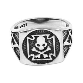 Widows Sons Ring - 925 Sterling Silver - Bricks Masons