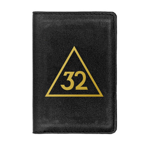 32nd Degree Scottish Rite Wallet - Black & Brown - Bricks Masons