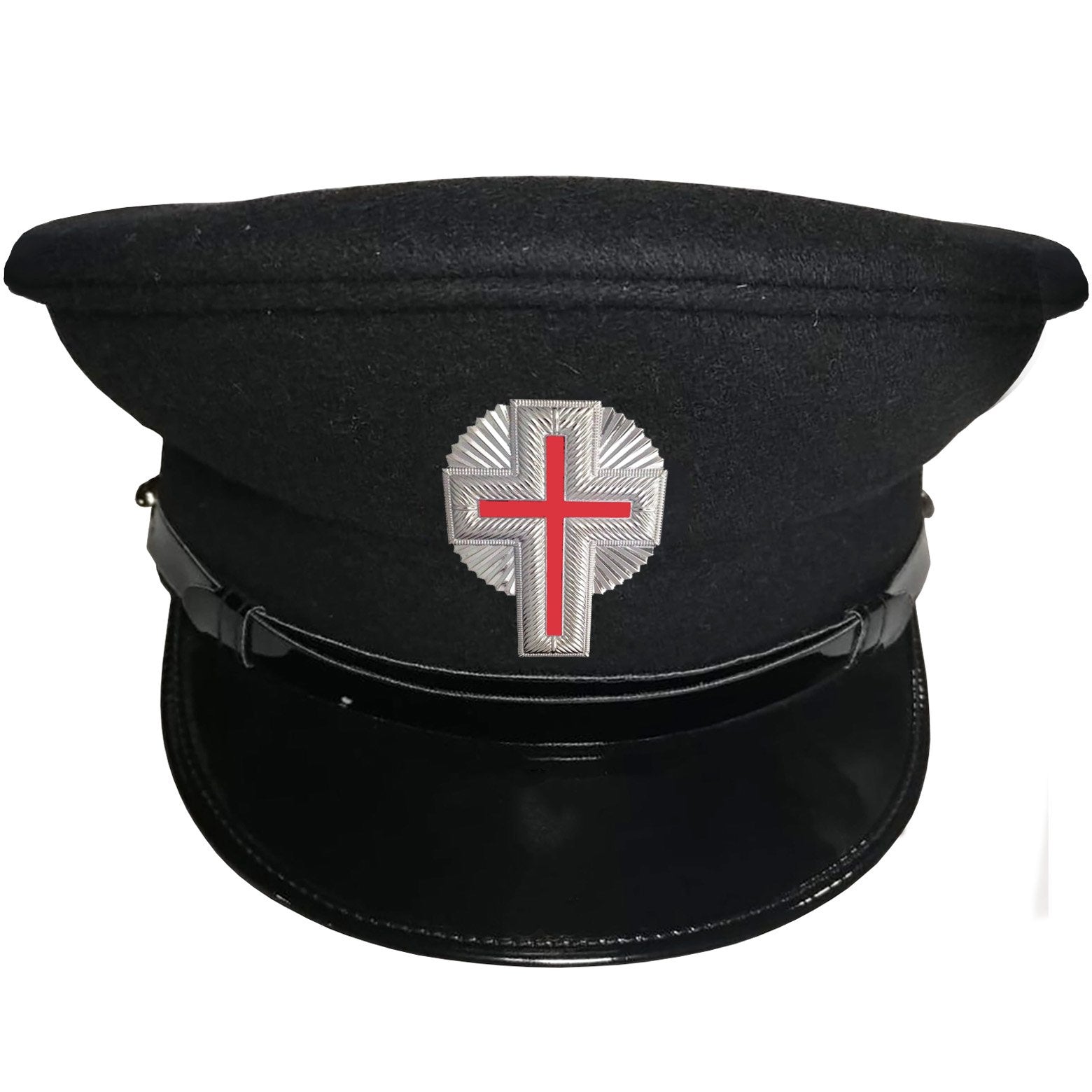 Knights Templar Dress Caps Black Silver - Bricks Masons