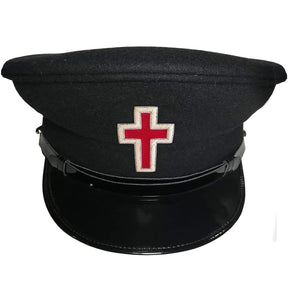 Knights Templar Dress Caps Black Silver - Bricks Masons