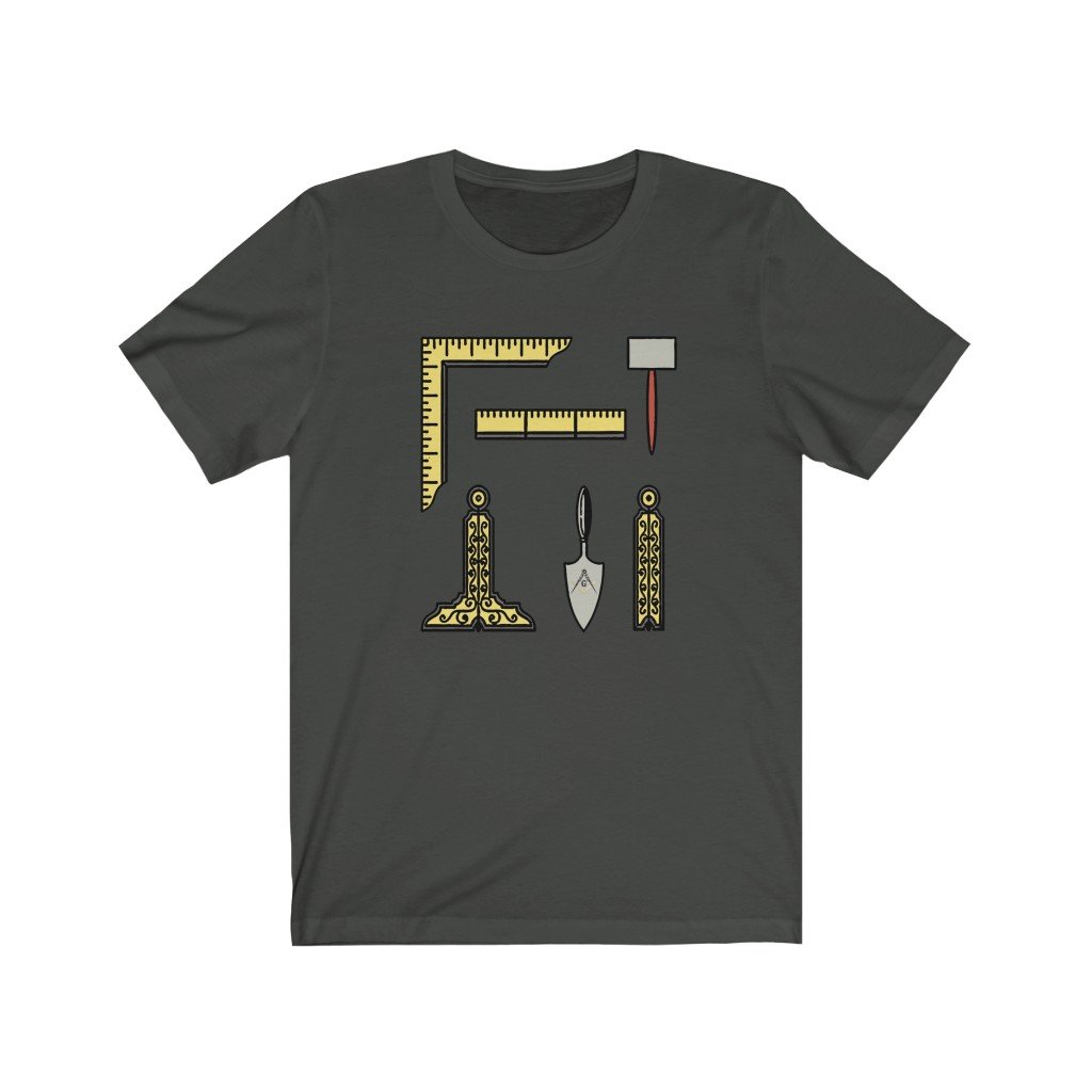 Masonic T-Shirt - Masonic Tools - Bricks Masons
