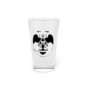 32nd Degree Scottish Rite Pint Glass - Wings Down 16oz - Bricks Masons