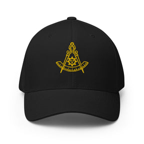 Past Master Blue Lodge California Regulation Baseball Cap - Golden Embroidery - Bricks Masons