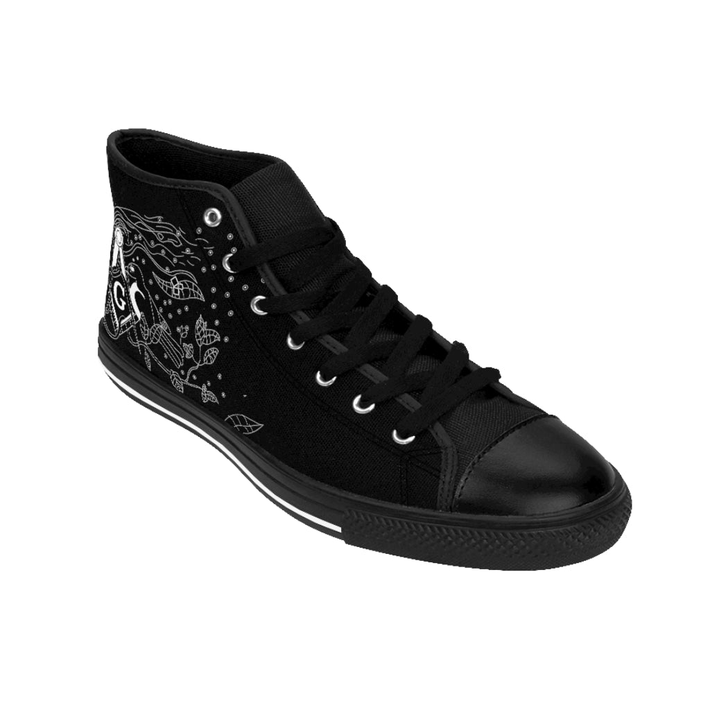 Master Mason Blue Lodge Sneaker - High-Top Black - Bricks Masons