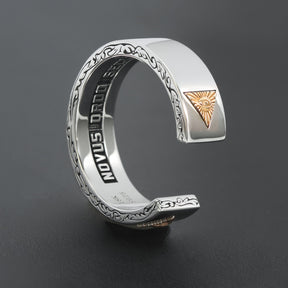 Eye Of Providence Ring - 925 Sterling Silver Novus Ordo Seclorum - Bricks Masons