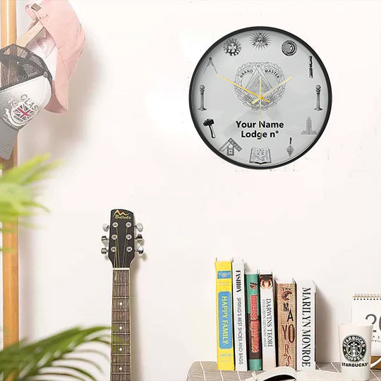 Grand Master Blue Lodge Clock - Frame with LED - Bricks Masons