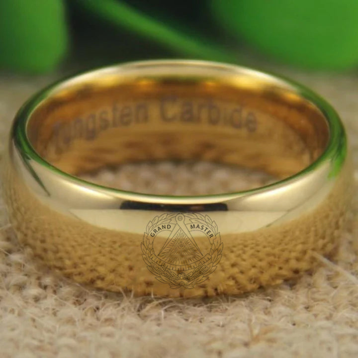 Grand Master Blue Lodge Ring - Gold Color - Bricks Masons