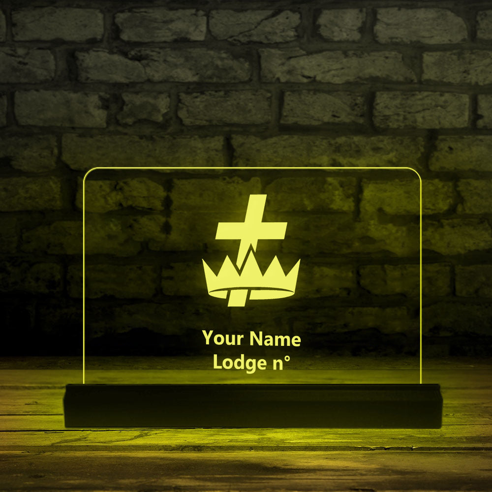 Knights Templar Commandery LED Sign - 3D Glowing light - Bricks Masons
