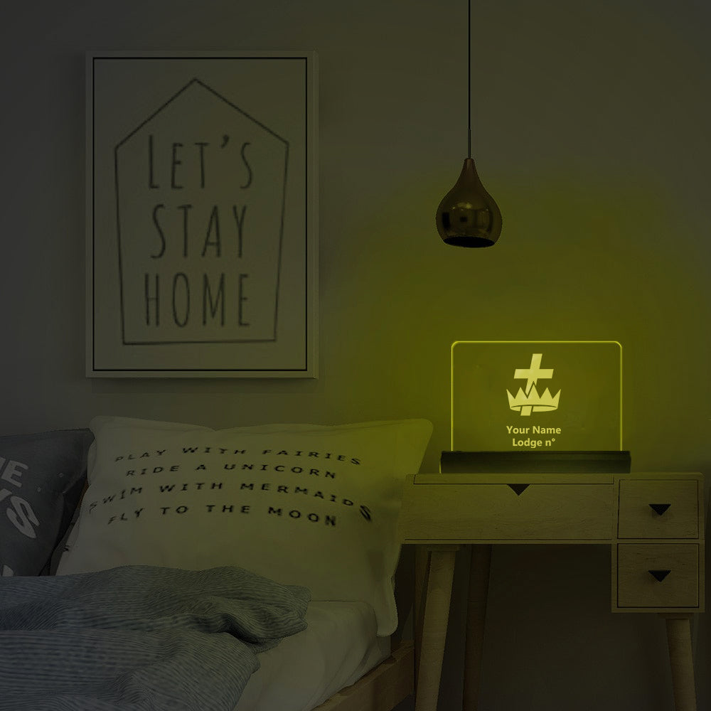 Knights Templar Commandery LED Sign - 3D Glowing light - Bricks Masons