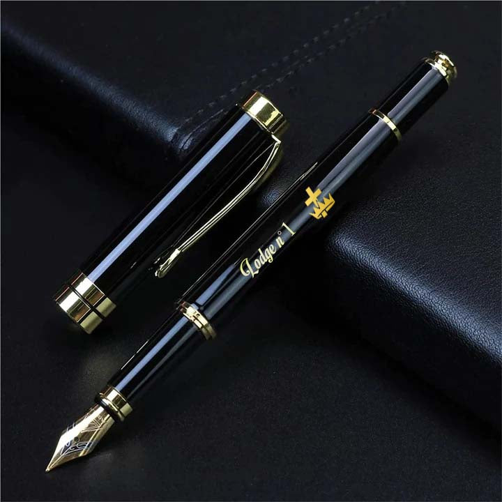 Knights Templar Commandery Pen - Black & Gold - Bricks Masons