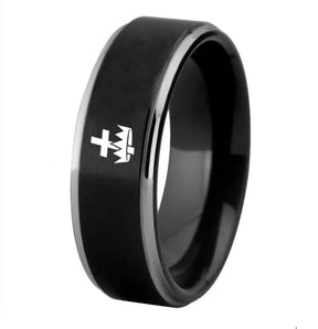 Knights Templar Commandery Ring - High Quality Tungsten - Bricks Masons