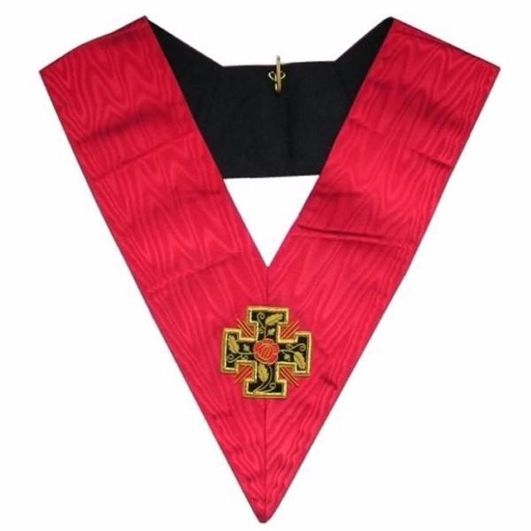 18th Degree Scottish Rite Collar - Hot Pink Moire - Bricks Masons