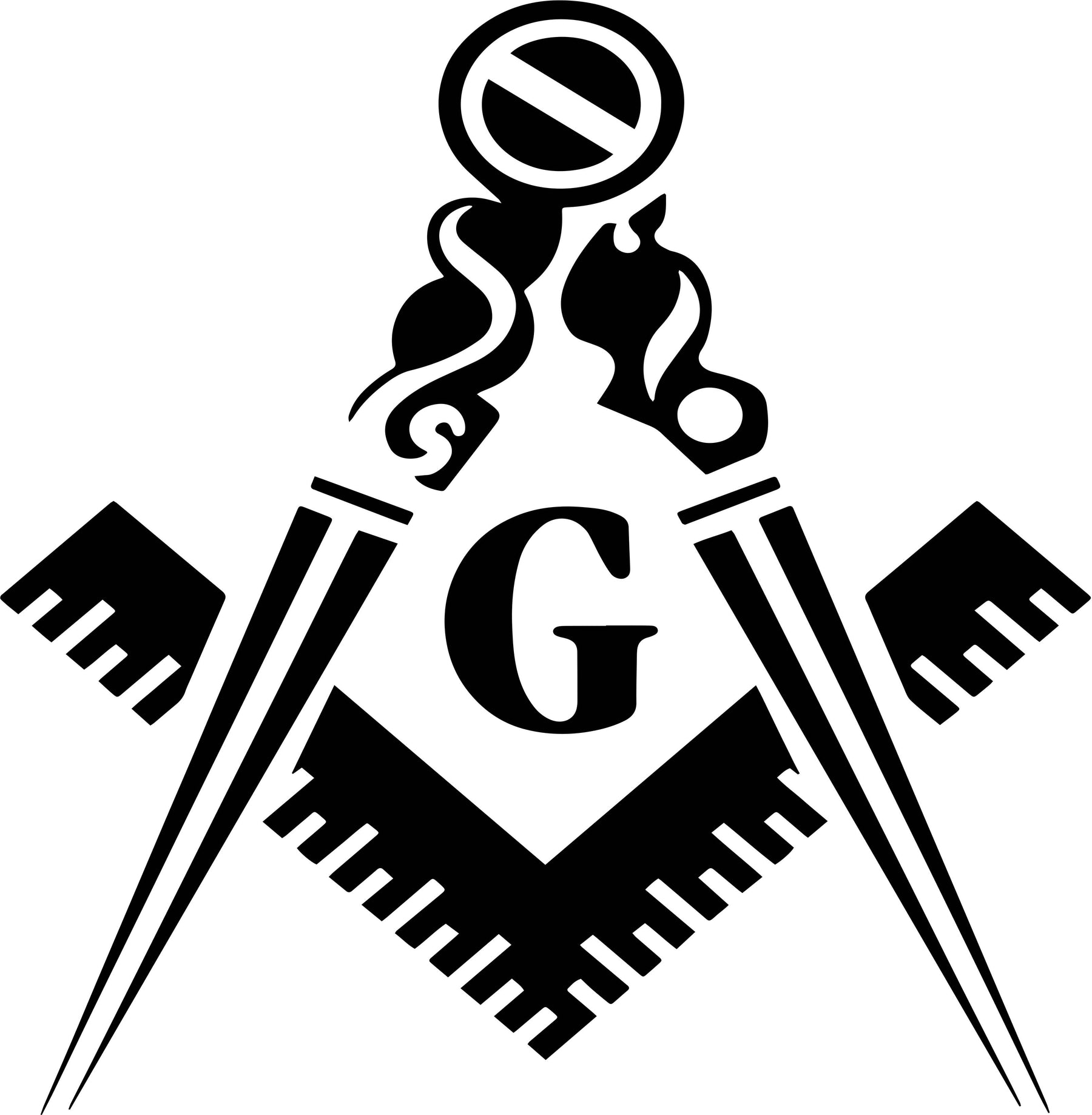 Master Mason Blue Lodge Champagne Flute - 2 Pieces Set - Bricks Masons