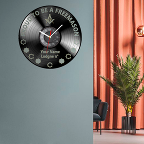 Master Mason Blue Lodge Clock - Vinyl Record - Bricks Masons