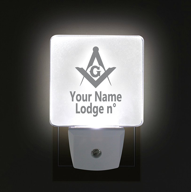 Master Mason Blue Lodge LED Sign - 2 Pieces Plug-in - Bricks Masons