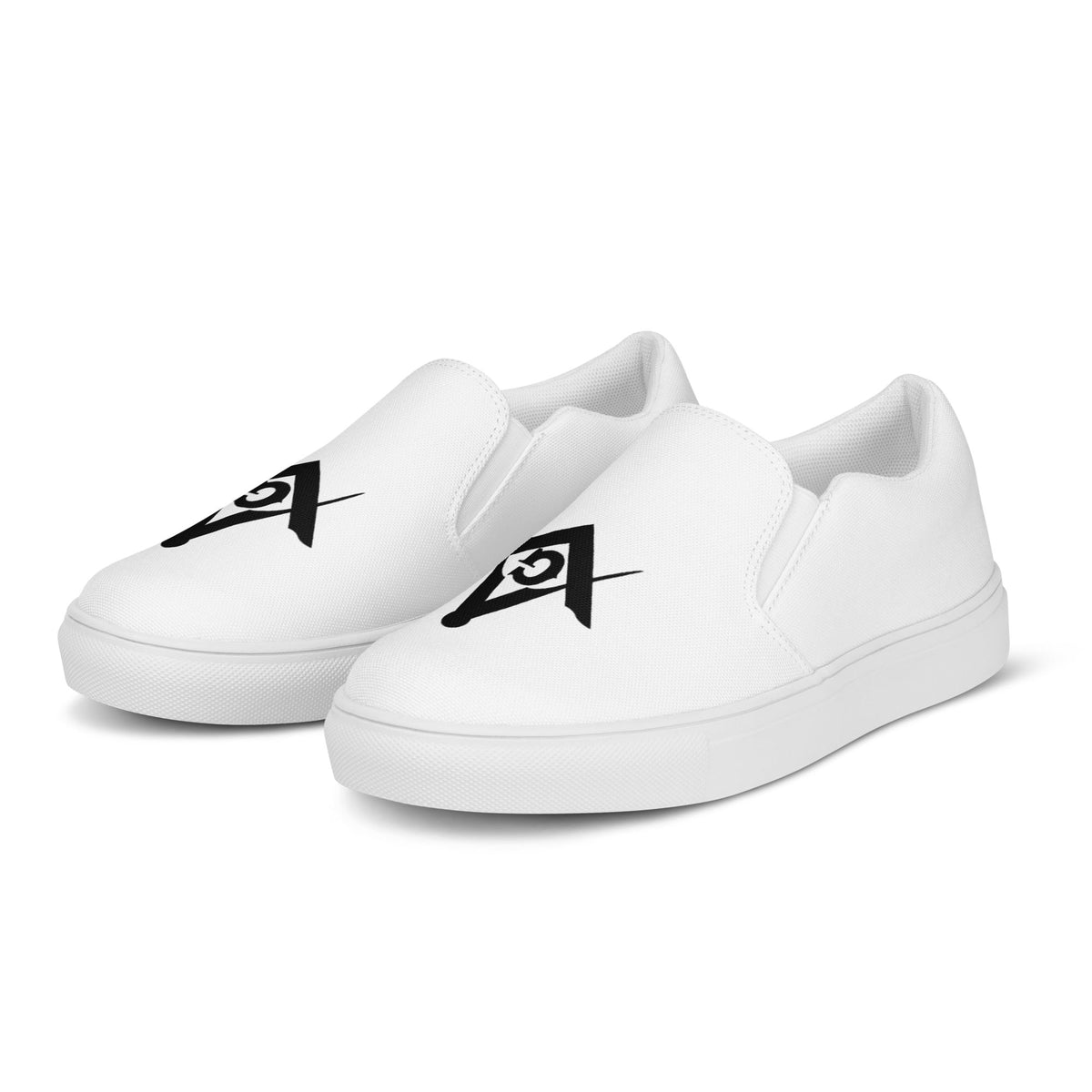Master Mason Blue Lodge Sneaker - Square and Compass G Slip-on Canvas - Bricks Masons