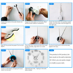 OES Clock - Frameless Design - Bricks Masons